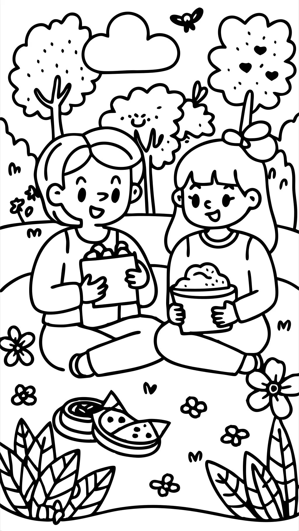 best friends coloring pages